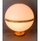 ♥ LAMPADA DA TAVOLO GLOBE PLASTICA BIANCA ORO BIG SIZE SFERA VINTAGE SPACE AGE