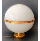 ♥ LAMPADA DA TAVOLO GLOBE PLASTICA BIANCA ORO BIG SIZE SFERA VINTAGE SPACE AGE