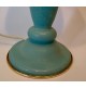 ♥ LAMPADA DA TAVOLO MUSHROOM VINTAGE VETRO AZZURRO DI MURANO SCAVO 2 LUCI DESIGN