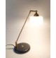 ♥ LAMPADA DA TAVOLO SCRIVANIA MINIISTERIALE OTTONE VETRO VINTAGE MIDCENTURY MODE