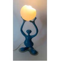 ♥ LAMPADA DA TAVOLO SMILE RUGGIU LIGHTINGWEAR BLU VINTAGE POP DESIGN