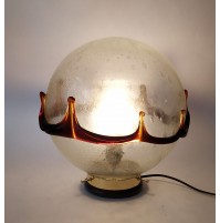 ♥ LAMPADA VETRO MURANO VINTAGE SPACE AGE DESIGN BROTTO ZUCCHERI MAZZEGA AMBRA