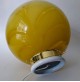 ♥ LAMPADA VETRO MURANO VINTAGE SPACE AGE DESIGN GIALLA SFERA BALL MAZZEGA venini