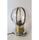 ♥ LAMPADA VINTAGE DESIGN TONY ZUCCHERI MAZZEGA VEART SPACE AGE ANNI 70 CROMO ORO