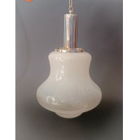 ♥ LAMPADARIO TARGETTI VINTAGE SPAGE AGE DESIGN VETRO BULLICANTE DI MURANO