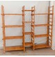 ♥ LIBRERIA MODULARE IN BAMBOO BAMBU VIMINI GIUNCO BONACINA ALBINI VINTAGE DESIGN