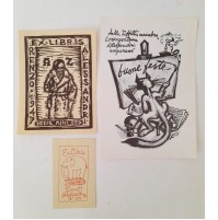 ♥ LOTTO 3 EX LIBRIS LORENZO ALESSANDRI Dina SURFANTA Anni 1947 56 57 p27