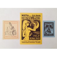 ♥ LOTTO 3 EX LIBRIS LORENZO ALESSANDRI Soffitta Macabra Roma SURFANTA 1955 p36