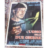 ♥ L'UOMO DALLE DUE OMBRE MANIFESTO ORIGINALE 140X100 Charles Bronson Liv Ullmann