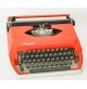 ♥ MACCHINA DA SCRIVERE RAPIDE VINTAGE SPACE AGE DESIGN ORANGE ANNI 70 PLASTICA