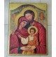 ♥ NATIVITà IMMAGINE SACRA ICONA SU TAVOLA LEGNO VINTAGE 72x53 CM presepe quadro