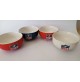 ♥ NFL 4 COPPE IN CERAMICA PER SNACK TAZZA COPPETTA FOOTBALL AMERICANO