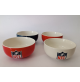 ♥ NFL 4 COPPE IN CERAMICA PER SNACK TAZZA COPPETTA FOOTBALL AMERICANO