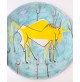 ♥ PIATTO IN CERAMICA MIDCENTURY MODERN VINTAGE DESIGN TORO CUBISTA SURREALISTA