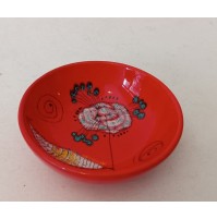 ♥ PICCOLA CIOTOLA IN CERAMICA VINTAGE DESIGN BITOSSI ALDO LONDI ROSSO POSACENERE