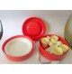 ♥ PICNIC SELAP 4 SET ROSSO DESIGN A BOGHETICH PLASTICA VINTAGE SPACE AGE guzzini