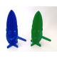 ♥ PINOCCHIO COPPIA FERMALIBRI SCULTURA IN PLEXIGLAS EFFETTO 3D VERDE BLU COLLODI