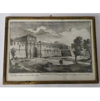 ♥ PORTA PORTESE PORTUENSE ROMA VECCHIA STAMPA DI INCISIONE GIUSEPPE VASI CORNICE