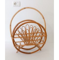 ♥ PORTARIVISTE IN BAMBU VIMINI BAMBOO VINTAGE DESIGN TIPO BONACINA GIUNCO