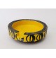 ♥ POSACENERE IN CERAMICA GIALLO NERO BITOSSI ALDO LONDI VINTAGE DESIGN SPACE AGE