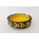 ♥ POSACENERE IN CERAMICA GIALLO NERO BITOSSI ALDO LONDI VINTAGE DESIGN SPACE AGE