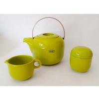 ♥ PRIMALUNA DESIGN AMBROGIO POZZI SET TEIERA LATTIERA ZUCCHERIERA IN CERAMICA