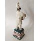 ♥ PULCINELLA MASCHERA STATUINA IN CERAMICA VINTAGE NAPOLI CHITARRA 40cm figura