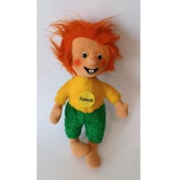 ♥ PUMUCKL IL PUPAZZO DAI CAPELLI ROSSI VINTAGE HERMANN 1980 PELUCHE 45 CM