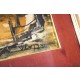 ♥ QUADRO OLIO SU TELA VINTAGE ANNI 70 VEDUTA MARINA PORTO MARE ASTRATTO CORNICE