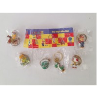 ♥ RARO COMPLETO MARIO PARTY 2 KEY RING COLLECTION 6 PEZZI TOMY NINTENDO super