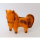 ♥ RARO VASO FORMA DI CAVALLO IN CERAMICA GIALLA VINTAGE MIDCENTURY DESIGN FIGURE