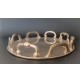 ♥ RARO VASSOIO LORD DESIGN ALESSANDRA BALDERESCHI PER SKITSCH METALLO ARGENTO