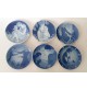 ♥ ROYAL COPENHAGEN LOTTO 6 PIATTINI IN CERAMICA MOTHER'S DAY 1978 1982 CAT 1983