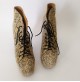 ♥ SCARPE DONNA JEFFREY CAMPBELL HAVANA LAST RIGAKU PITONATA BEIGE STIVALI TG. 38