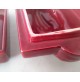 ♥ SCATOLA BOX CONTENITORE MANI VINTAGE DESIGN ANNI 70 IN CERAMICA BORDEAUX