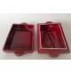 ♥ SCATOLA BOX CONTENITORE MANI VINTAGE DESIGN ANNI 70 IN CERAMICA BORDEAUX