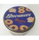 ♥ SCATOLA IN LATTA BISCOTTI BUCANEVE DORIA ORSAGO TREVISO VINTAGE ANNI 70