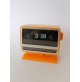 ♥ SEIKO VINTAGE FLIP CLOCK DA TAVOLO IN PLASTICA GIALLA NOT WORK SPACE AGE