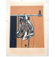 ♥ SERGIO SCANU CONGEGNO 18  SERIGRAFIA 1974 QUADRO 70x50 no firma