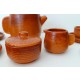 ♥ SERVIZIO DA THE IN CERAMICA LAVENO PARESCHI MARRONE VINTAGE DESIGN X 6 PERSONE