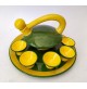 ♥ SERVIZIO ROSOLIO CERAMICA PUCCI ROMETTI UMBERTIDE VINTAGE DESIGN GIALLO VERDE