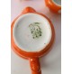 ♥ SERVIZIO da CAFFE' 4x SOCIETà CERAMICA LOMBARDA POIS ORANGE ART DECò rometti