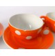 ♥ SERVIZIO da CAFFE' 4x SOCIETà CERAMICA LOMBARDA POIS ORANGE ART DECò rometti