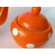 ♥ SERVIZIO da CAFFE' 4x SOCIETà CERAMICA LOMBARDA POIS ORANGE ART DECò rometti