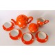 ♥ SERVIZIO da CAFFE' 4x SOCIETà CERAMICA LOMBARDA POIS ORANGE ART DECò rometti