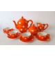 ♥ SERVIZIO da CAFFE' 4x SOCIETà CERAMICA LOMBARDA POIS ORANGE ART DECò rometti