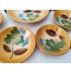 ♥ SET IN CERAMICA AEROGRAFATA 6 COPPETTE UN PIATTO VINTAGE MIDCENTURY ALBISSOLA