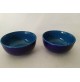 ♥ SET LOTTO 4 TAZZE LATTE PARMALAT CON 4 CIOTOLE CERAMICA CIELO BLU VINTAGE 90