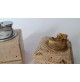 ♥ SET SCATOLA + 2 ACCENDINI IN TRAVERTINO DESIGN NESTORE CERRI MARMO MANNELLI