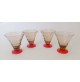 ♥ SET SERVIZIO IN VETRO DESIGN NAPOLEONE MARTINUZZI MURANO 4 BICCHIERI BROCCA